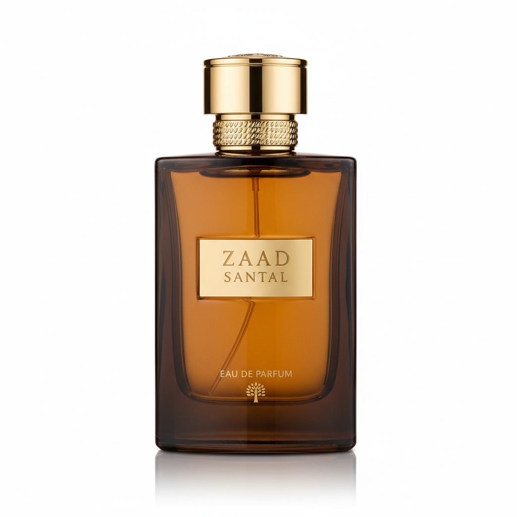 Perfume Zaad Santal frasco elegante